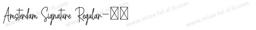 Amsterdam Signature Regular字体转换